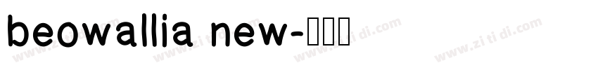beowallia new字体转换